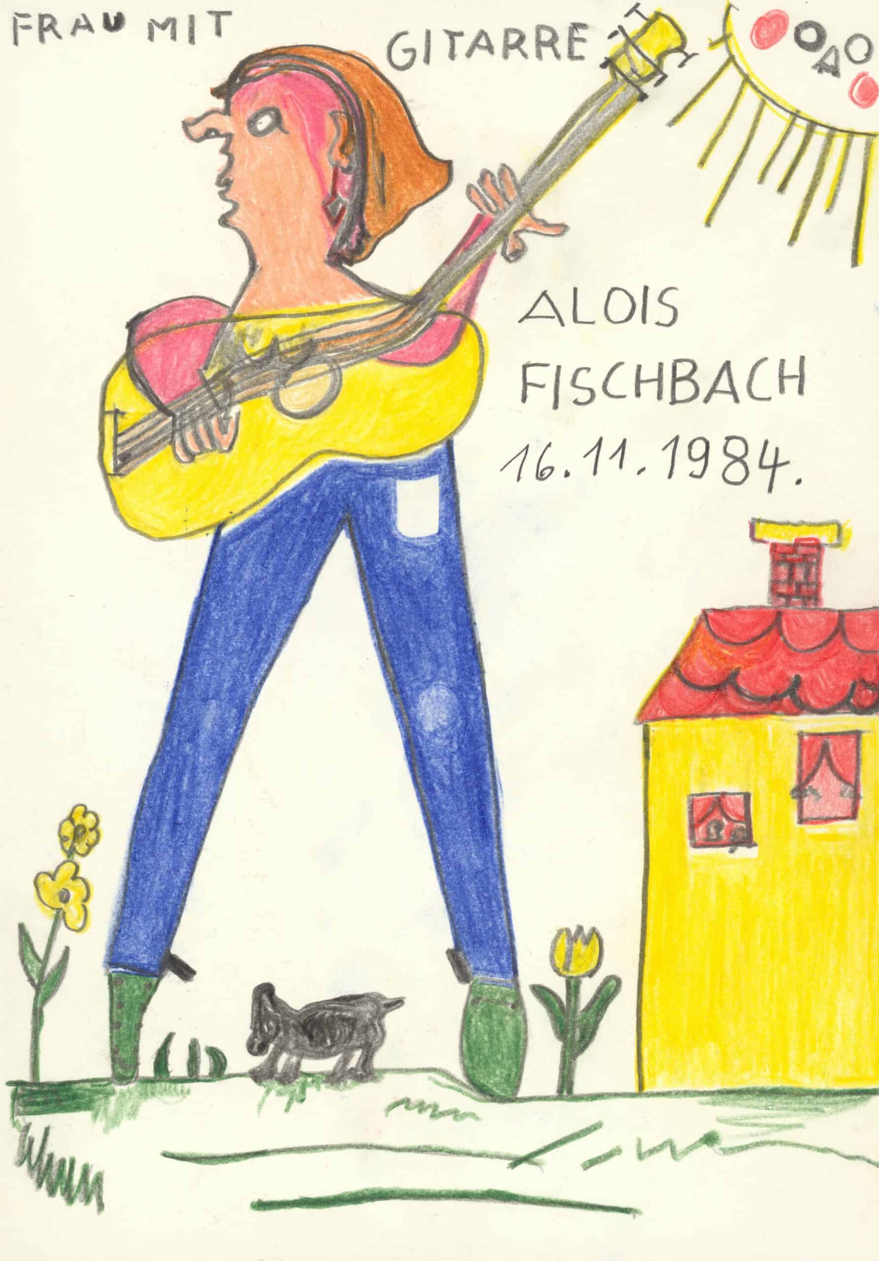fischbach alois - Frau mit Gitarre / Woman with guitar