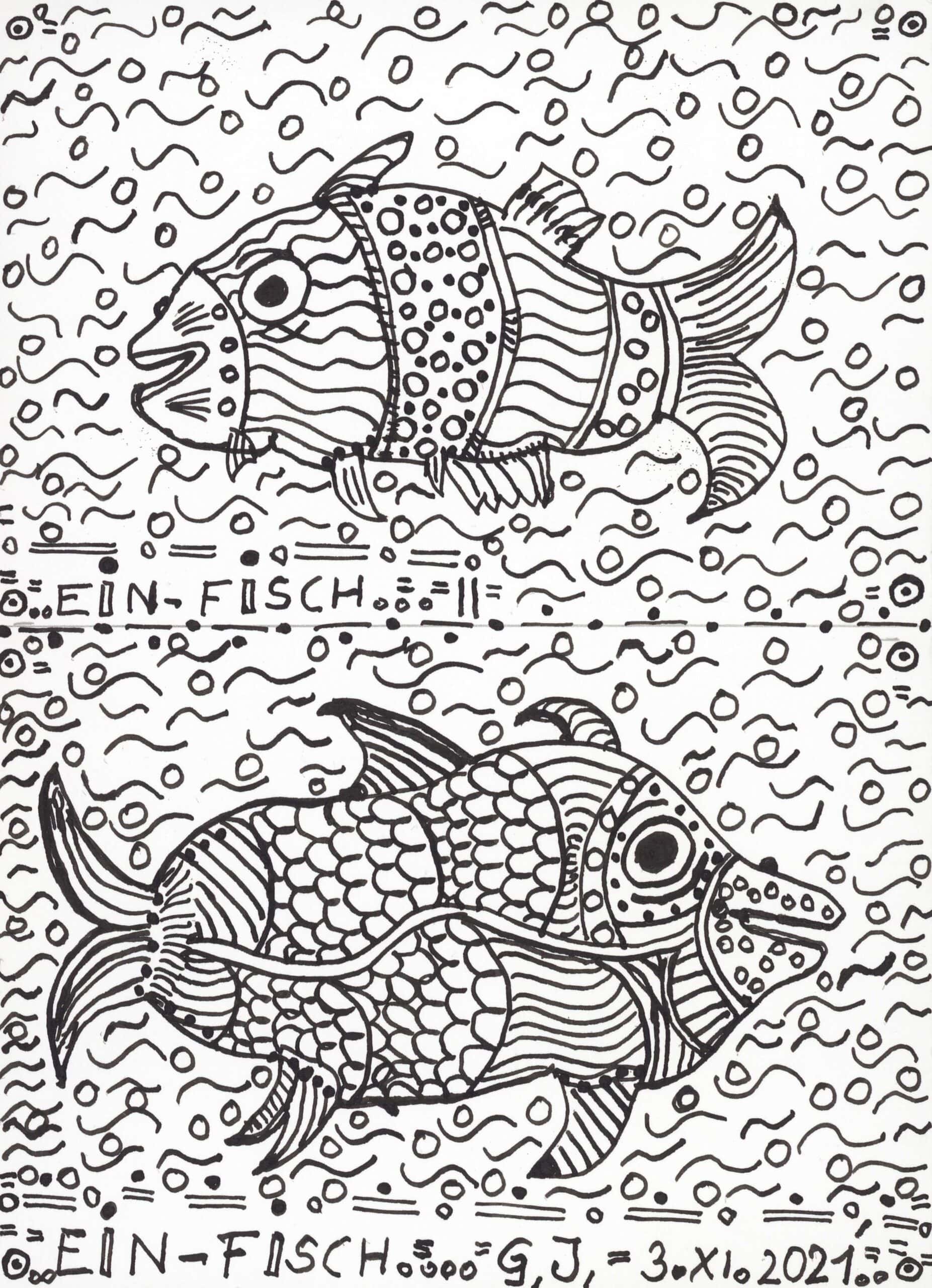garber johann - 2 x Stück Fische/2 pieces of fish