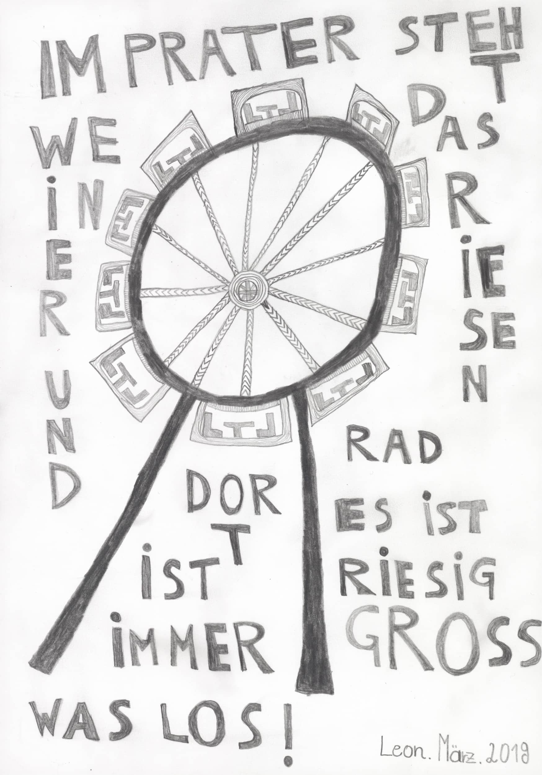 fink leonhard - Das Riesenrad im Prater / The Ferris wheel in the Prater