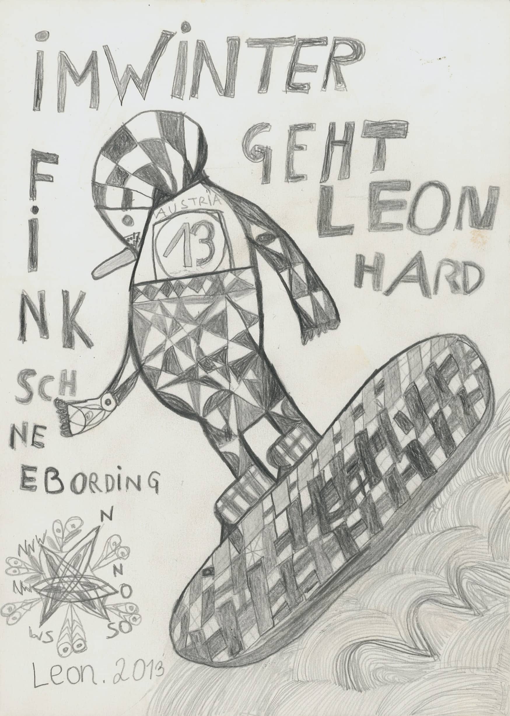fink leonhard - Im Winter geht Leon Fink Hard Schneebording / In winter Leon Fink goes hard snowboarding
