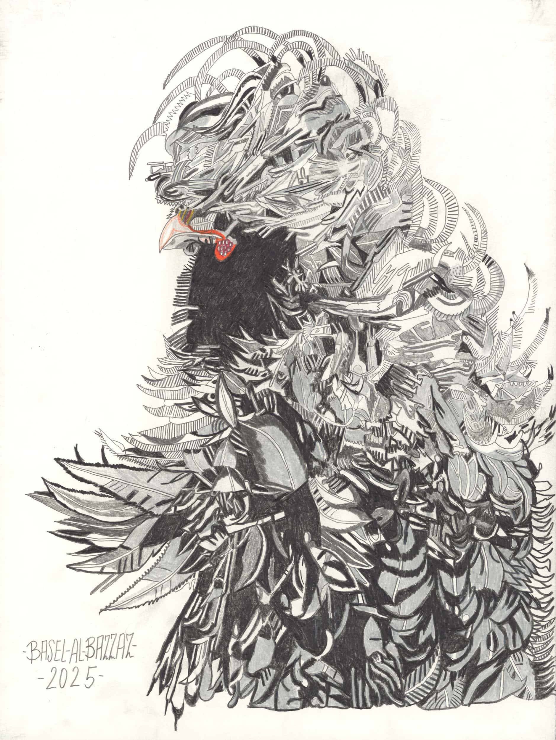 al-bazzaz basel - Ein Huhn vom Winde verblasen / A chicken blown away by the wind