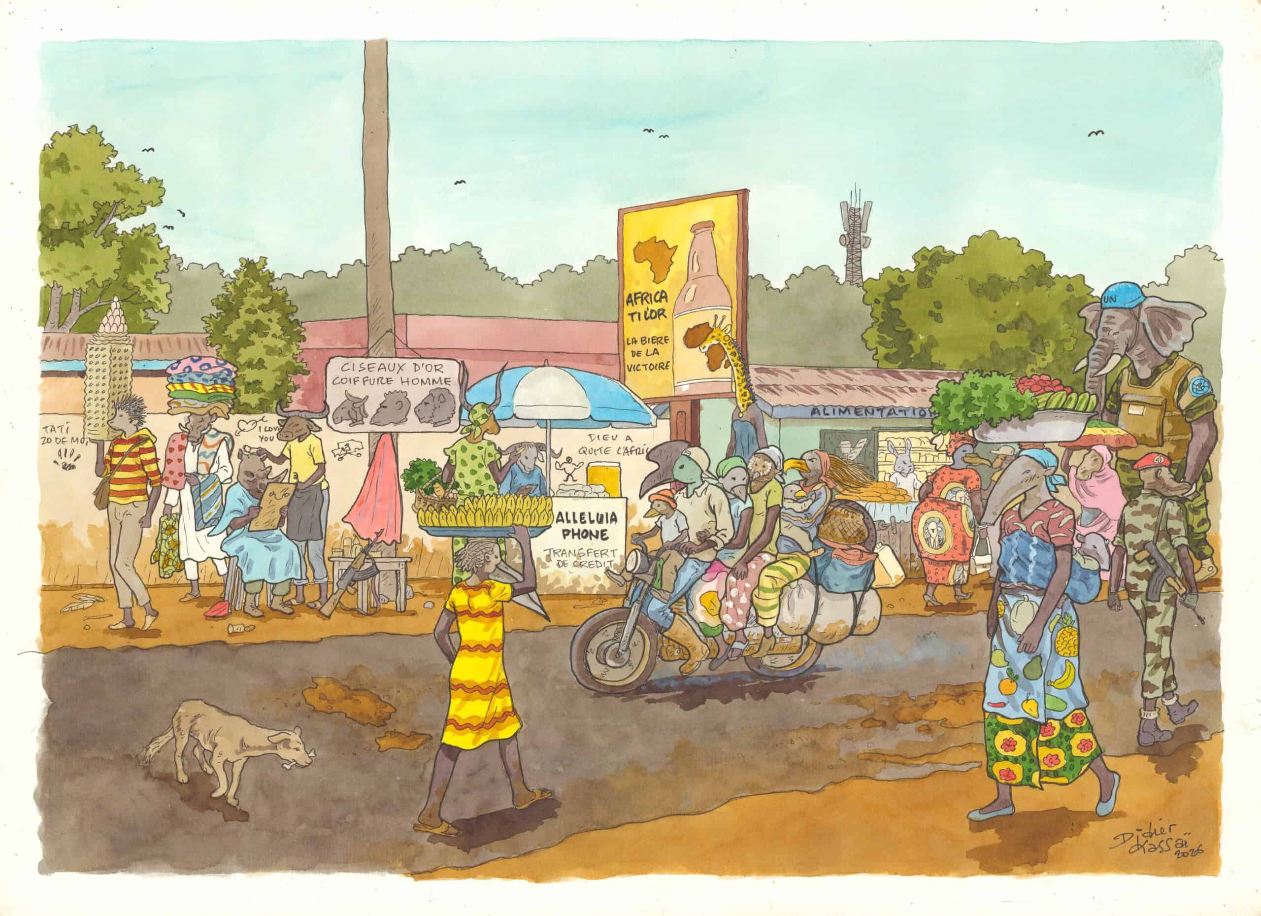 Kassaï Didier - Straße in Bangui / Bangui Street